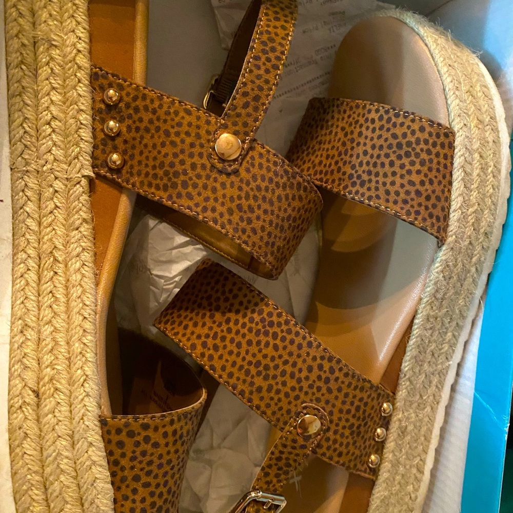 Leopard print platforms